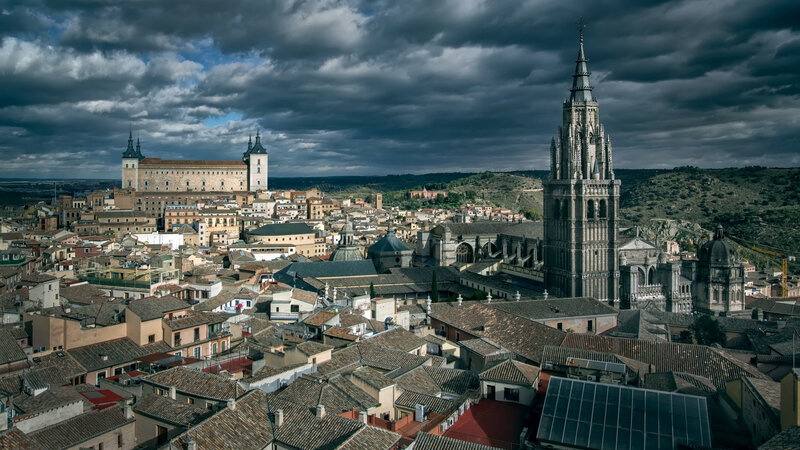 Toledo Skyline with Cathedral — Gray