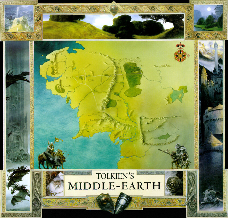 Tolkien's Middle-earth map