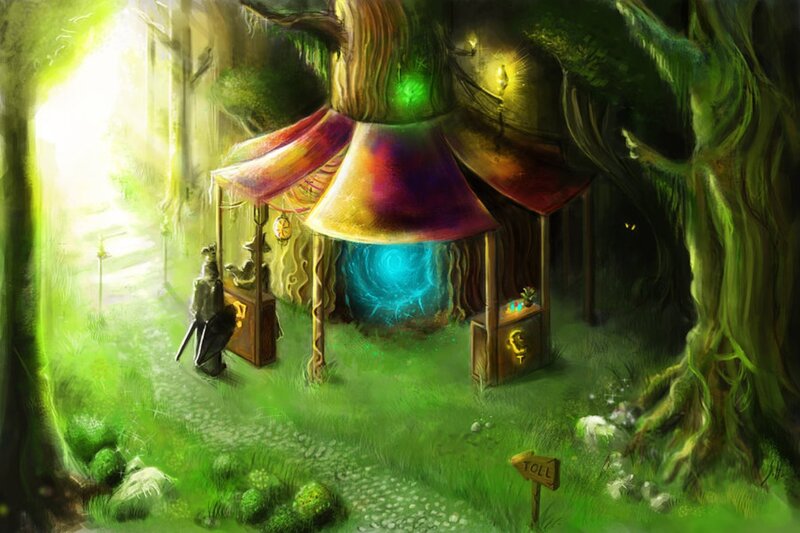 Toll Booth in Forest