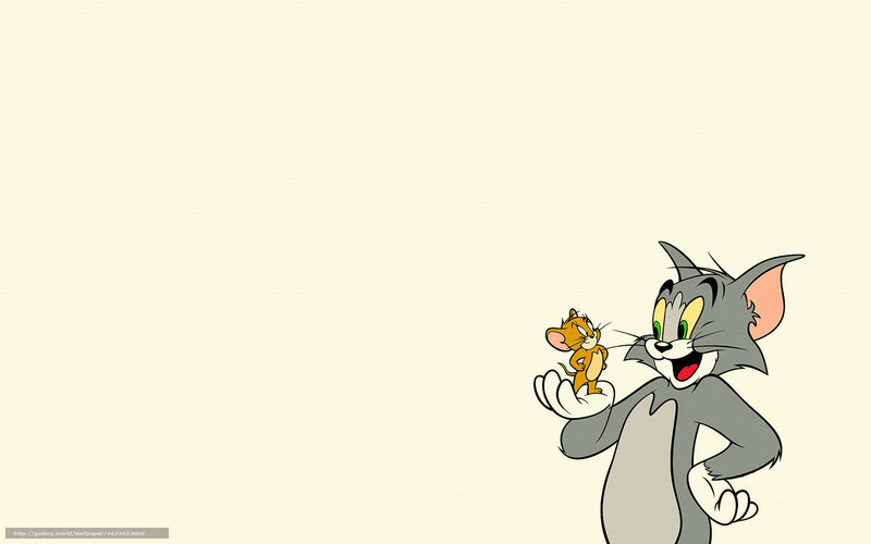 Tom and Jerry Cartoon — Gray, Playful, Cat, Mouse