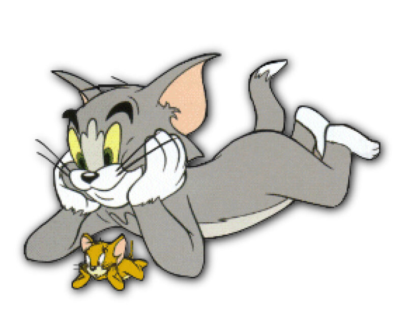 Tom and Jerry Cartoon — Gray, Playful