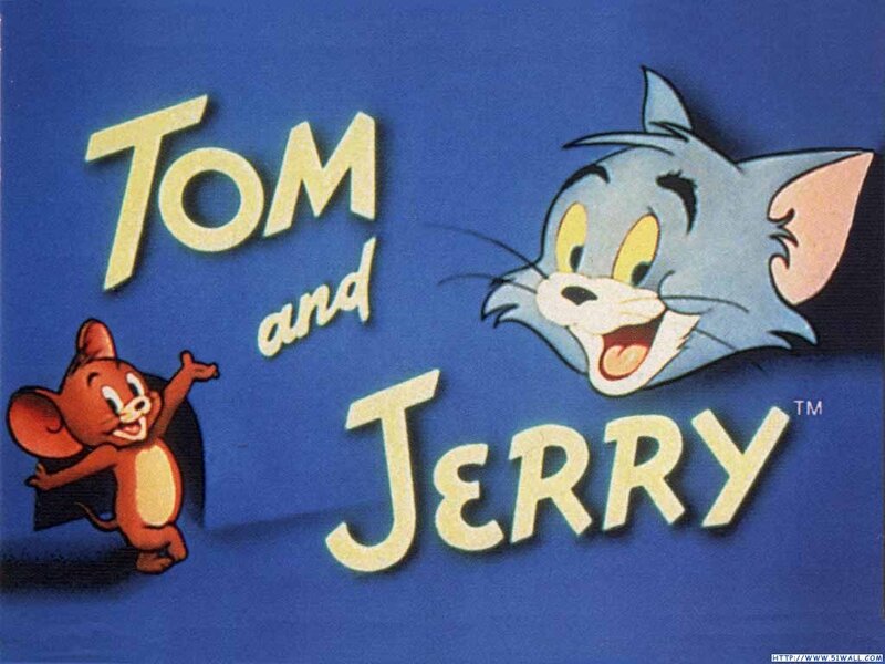Tom and Jerry Characters — Blue, Playful, Illustration