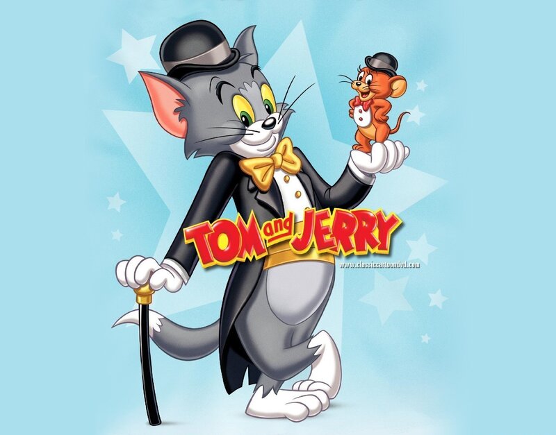 Tom and Jerry Characters — Blue, Playful, Illustration, Top Hat