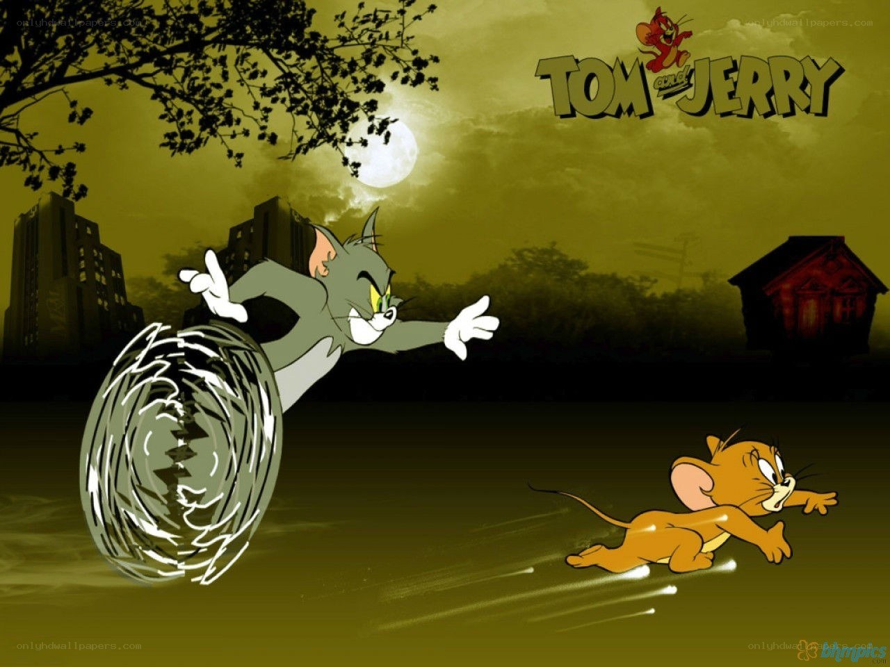 Tom and Jerry chase scene