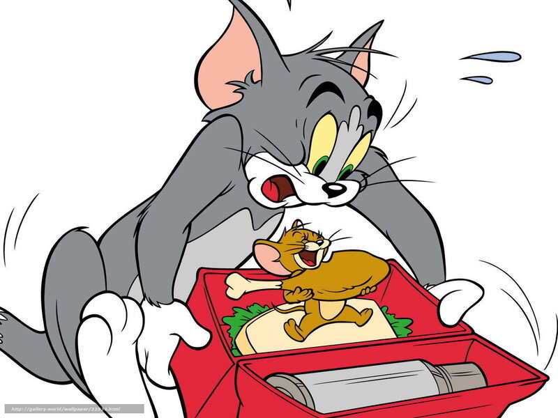 Tom and Jerry in a food fight