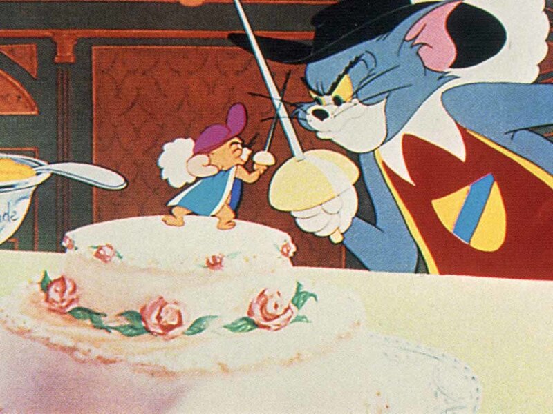 Tom and Jerry on Cake