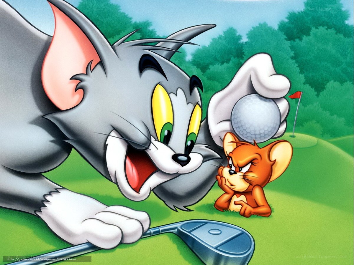 Tom and Jerry on the golf course