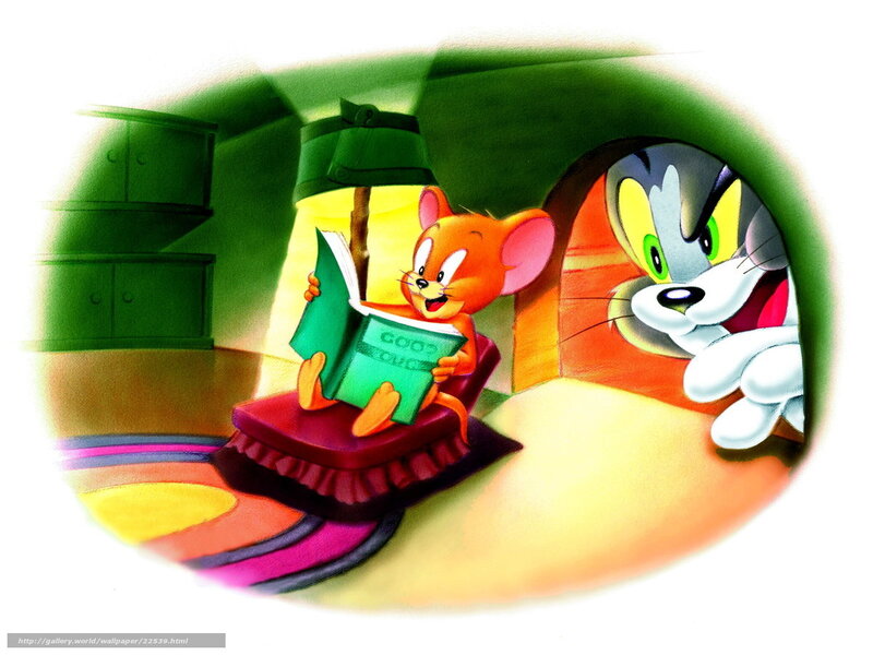 Tom and Jerry reading a book