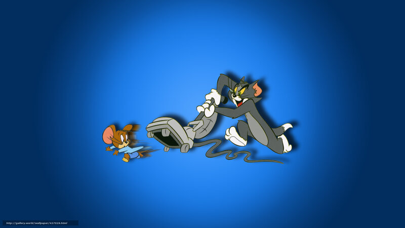 Tom and Jerry Running — Blue, Chaotic
