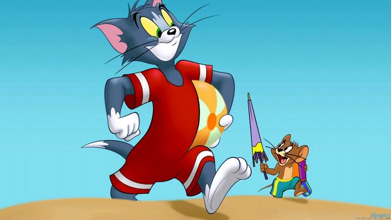 Tom and Jerry Running — Blue