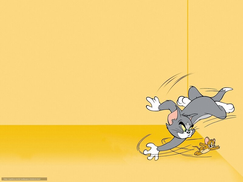 Tom and Jerry Running — Yellow, Dynamic