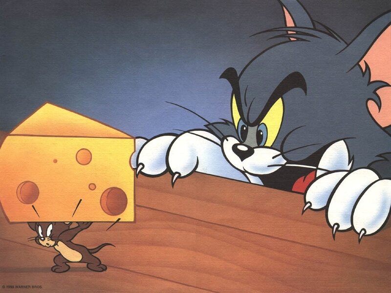Tom and Jerry with cheese