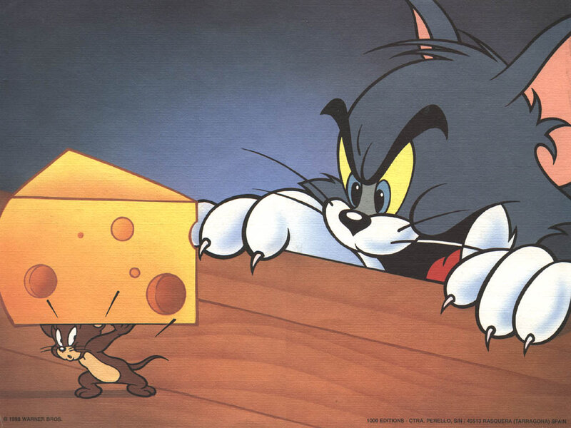 Tom and Jerry with Cheese — Gray