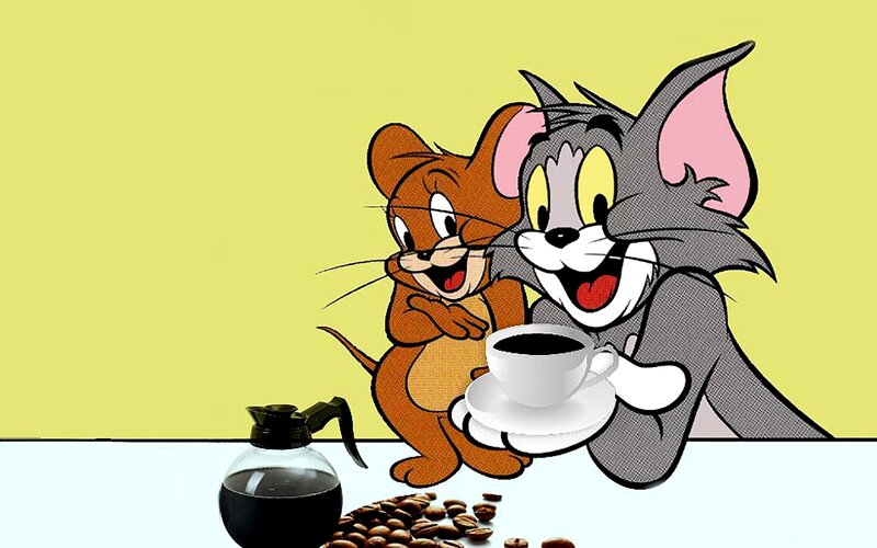 Tom and Jerry with Coffee