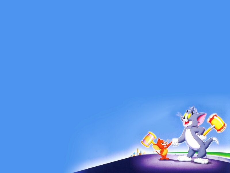 Tom and Jerry with Hammers — Blue