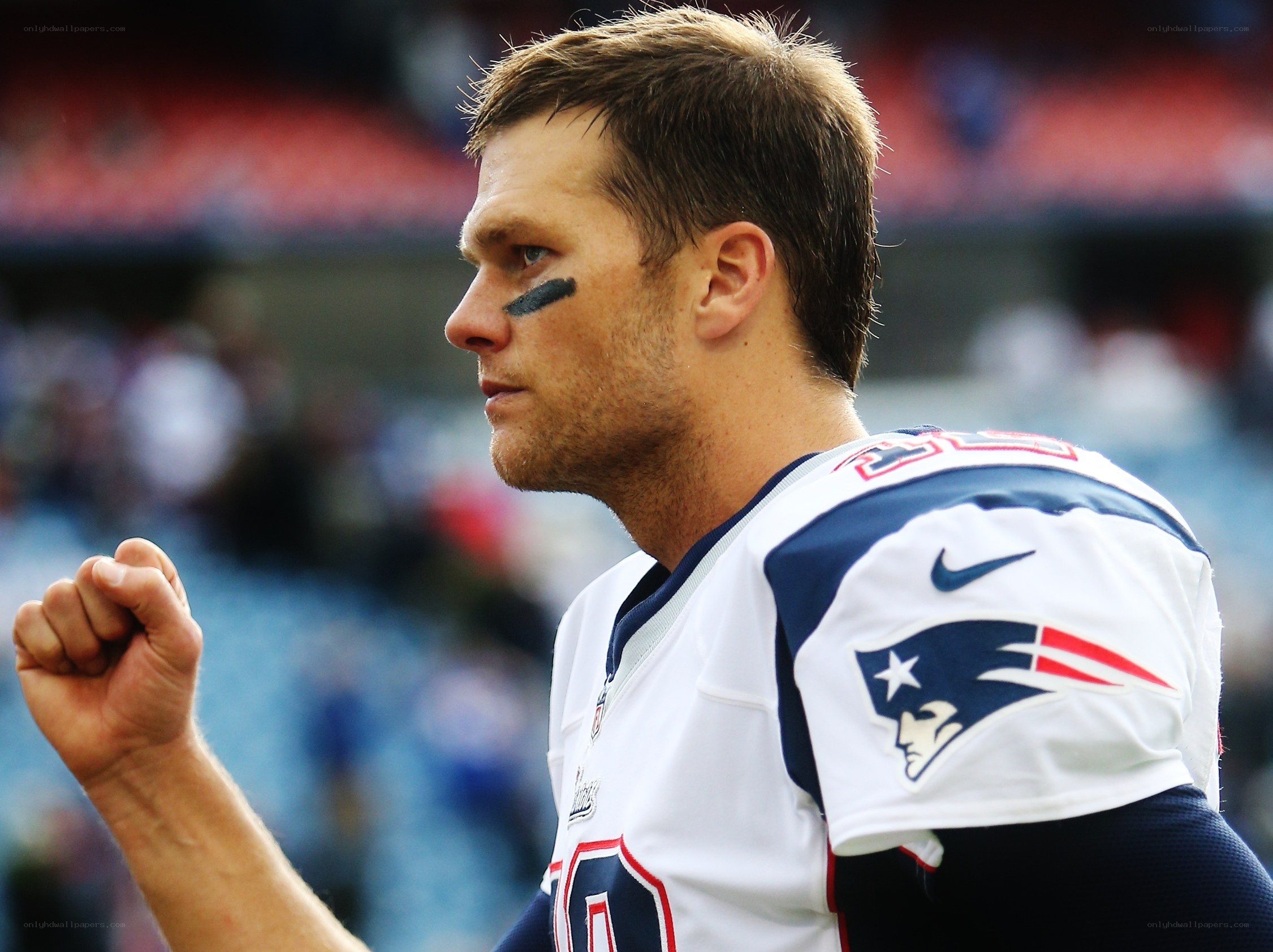 Tom Brady on the field