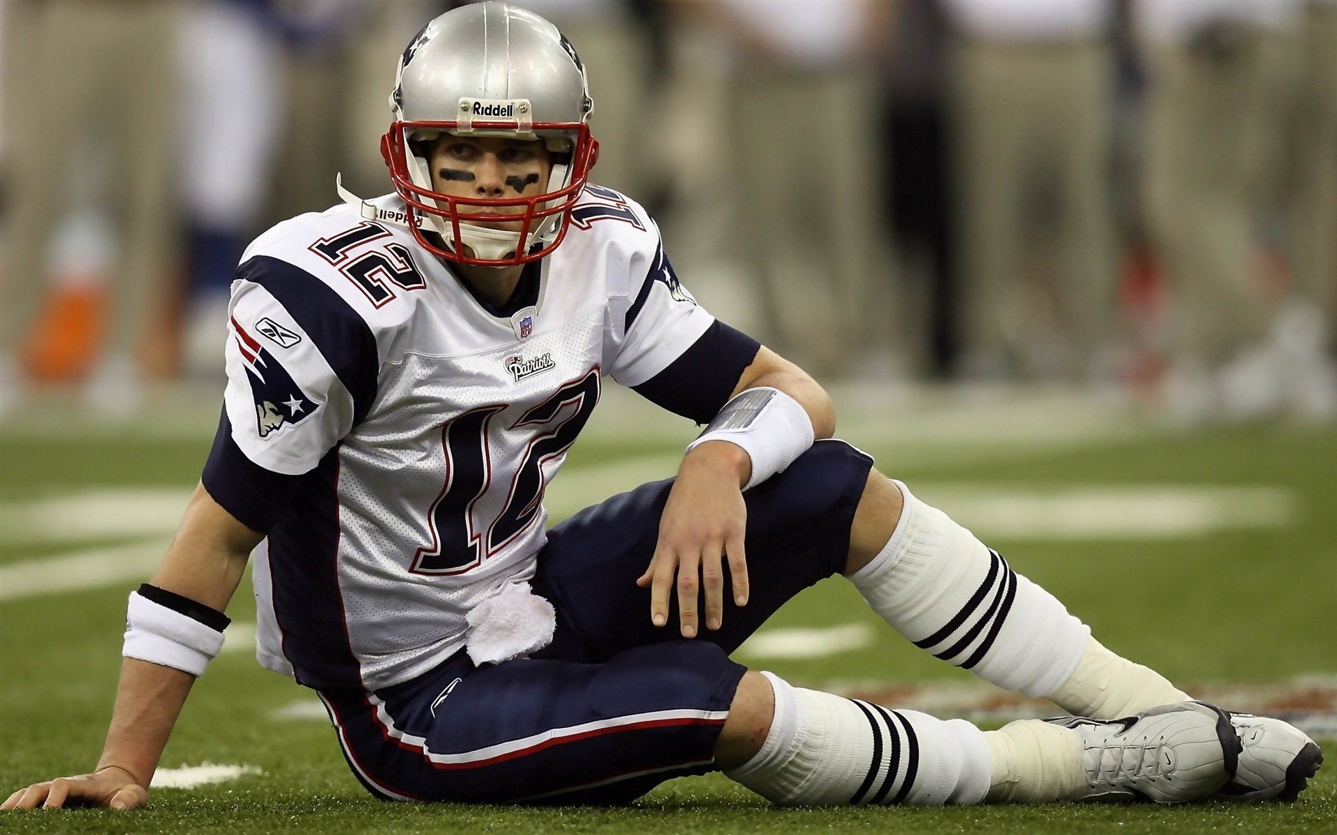 Tom Brady on the field