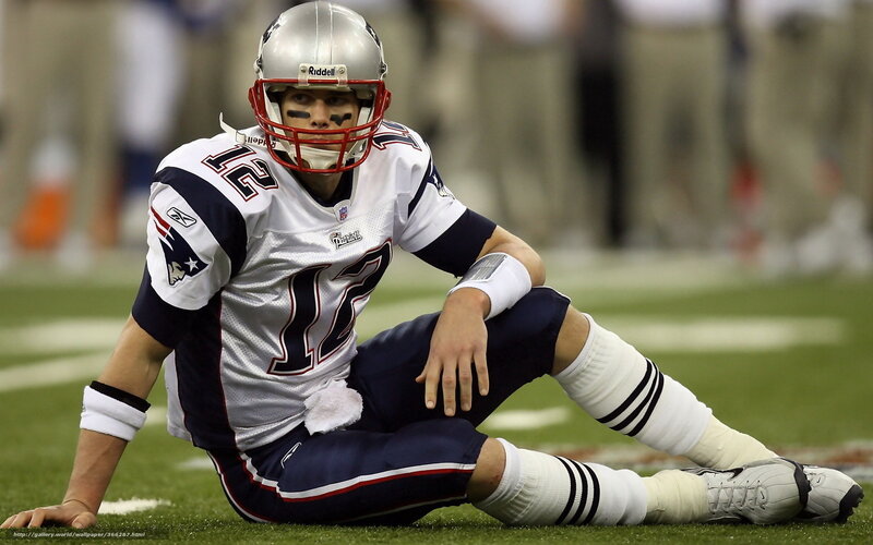 Tom Brady on the field