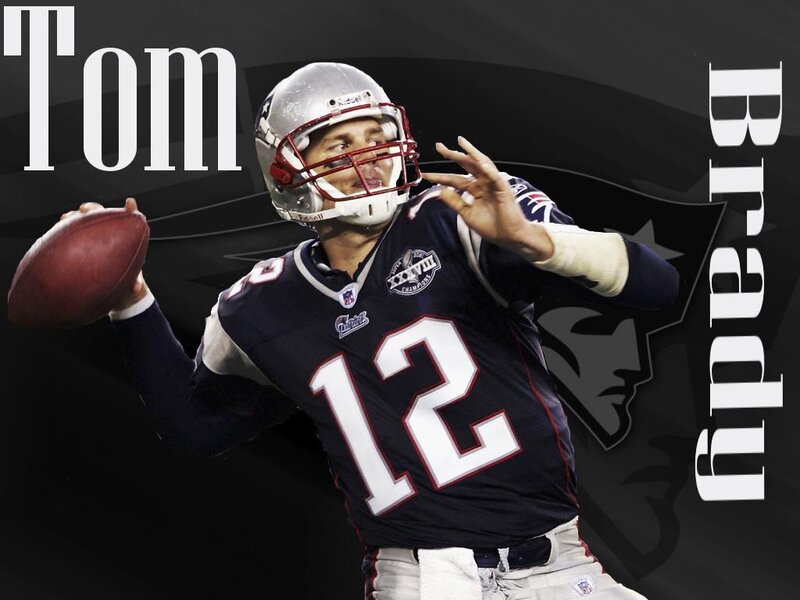 Tom Brady Throwing Football — Black