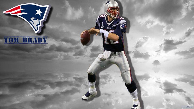 Tom Brady Throwing Football — Gray