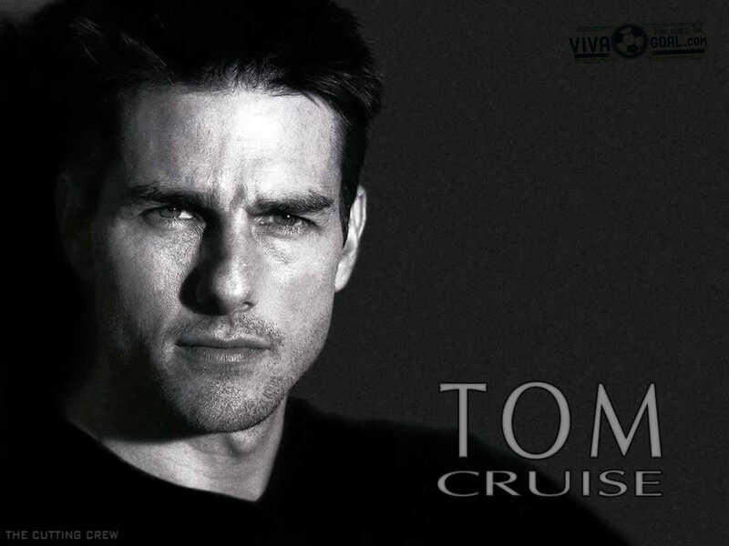 Tom Cruise black and white portrait