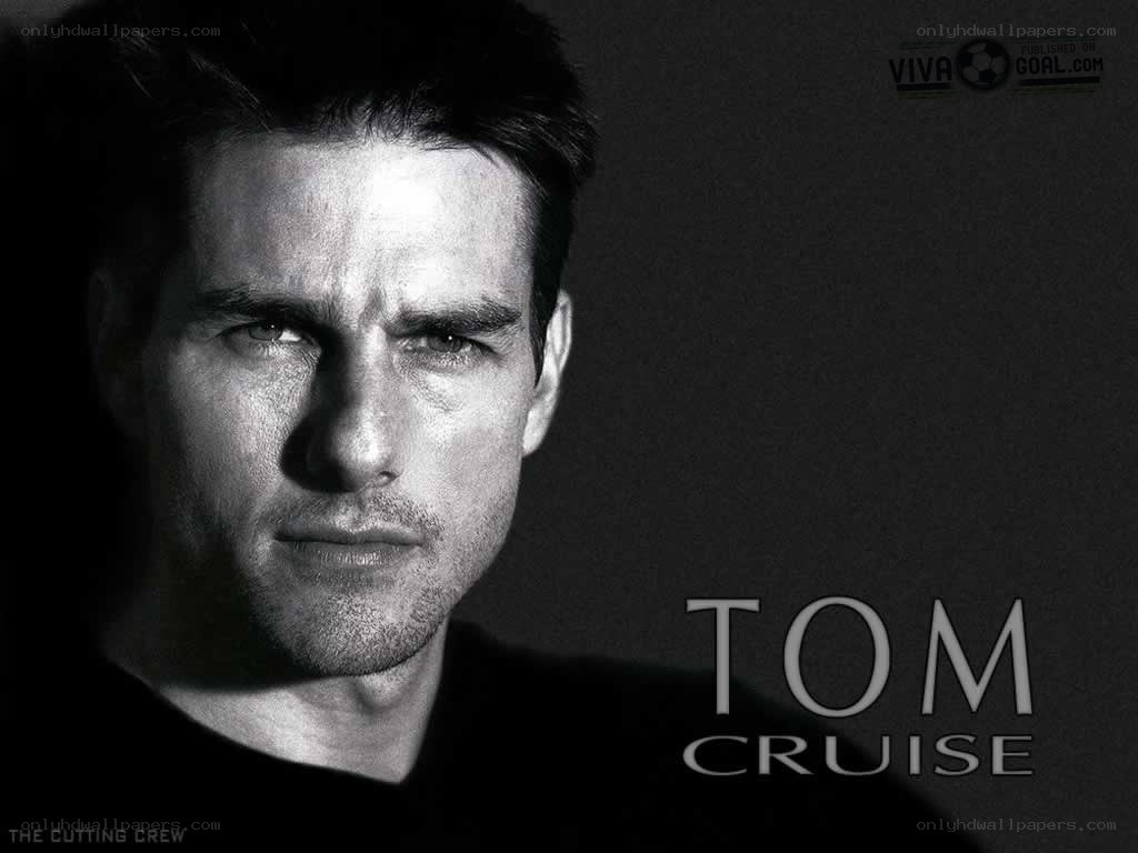 Tom Cruise black and white portrait