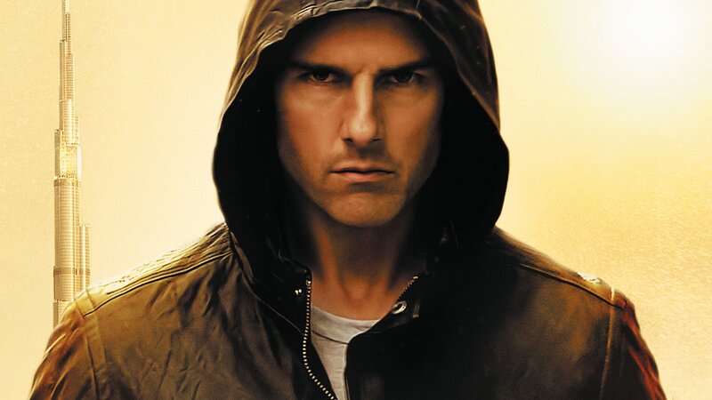 Tom Cruise in a hooded jacket