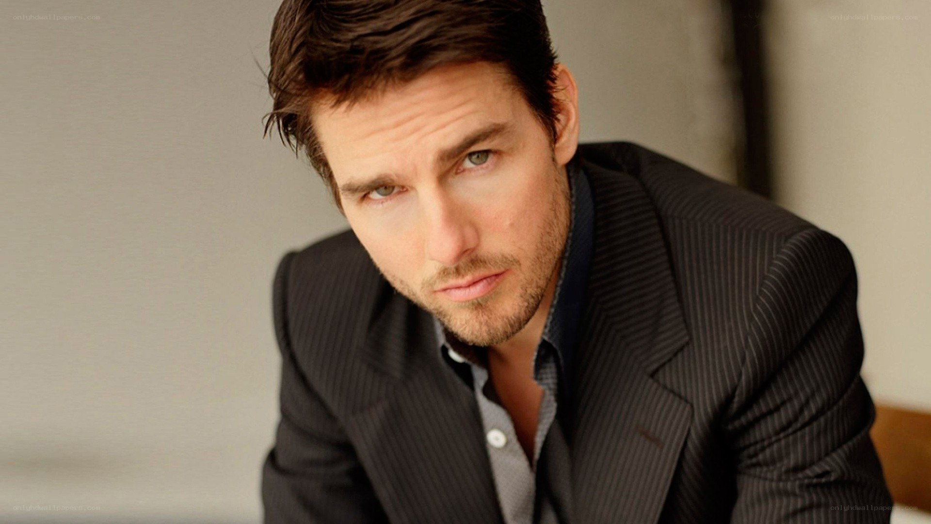 Tom Cruise in a pinstripe suit