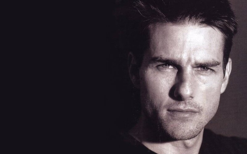 Tom Cruise in Black and White — Serious, Photograph