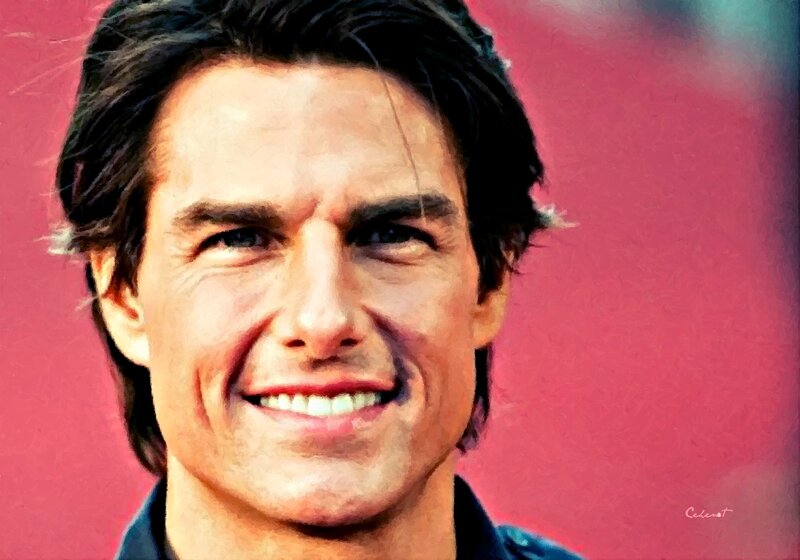 Tom Cruise Smiling — Pink
