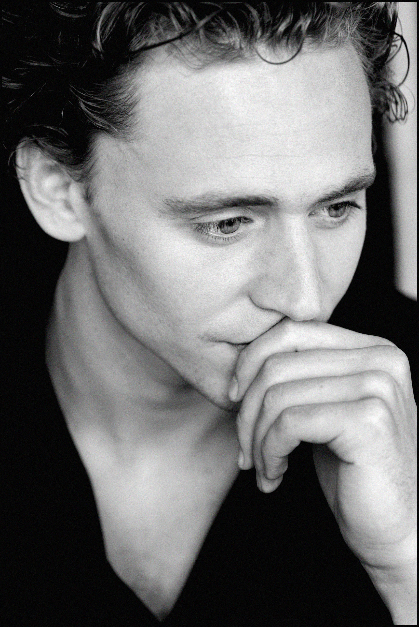 Tom Hiddleston in contemplation
