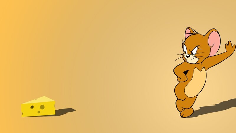 Tom the Cat Chasing Cheese — Yellow