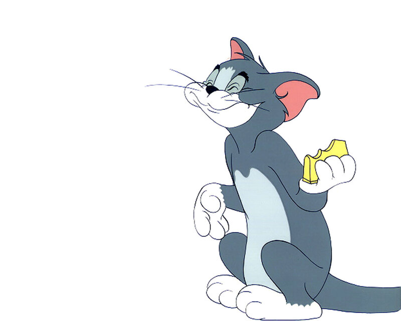 Tom the Cat Holding Cheese