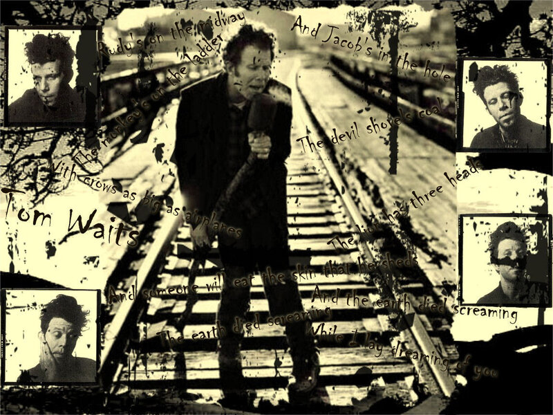 Tom Waits on train tracks