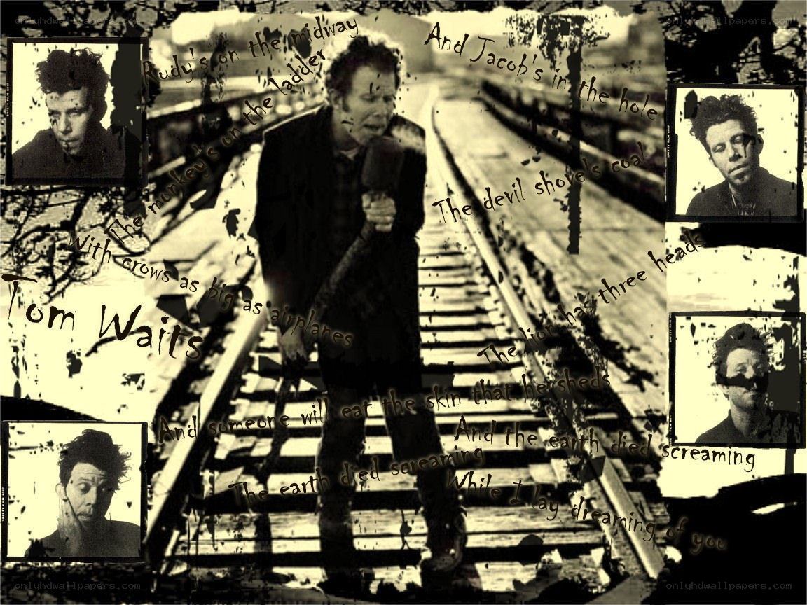Tom Waits on train tracks