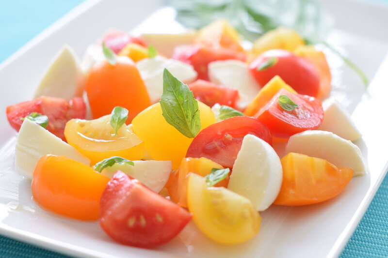 Tomato and Mozzarella Salad — Red