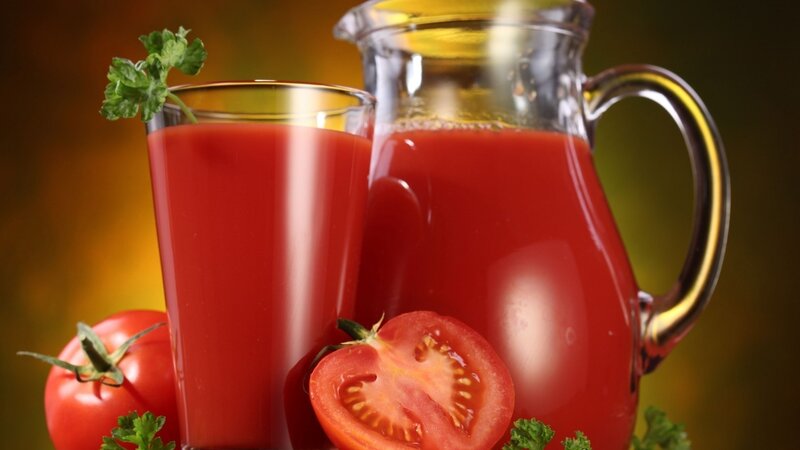 Tomato Juice in Glass — Red, Vibrant
