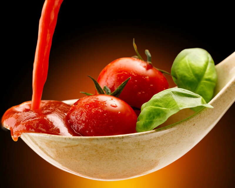 Tomato Sauce in Spoon