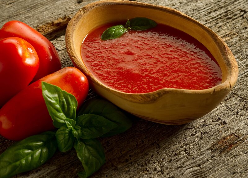 Tomato soup with fresh basil