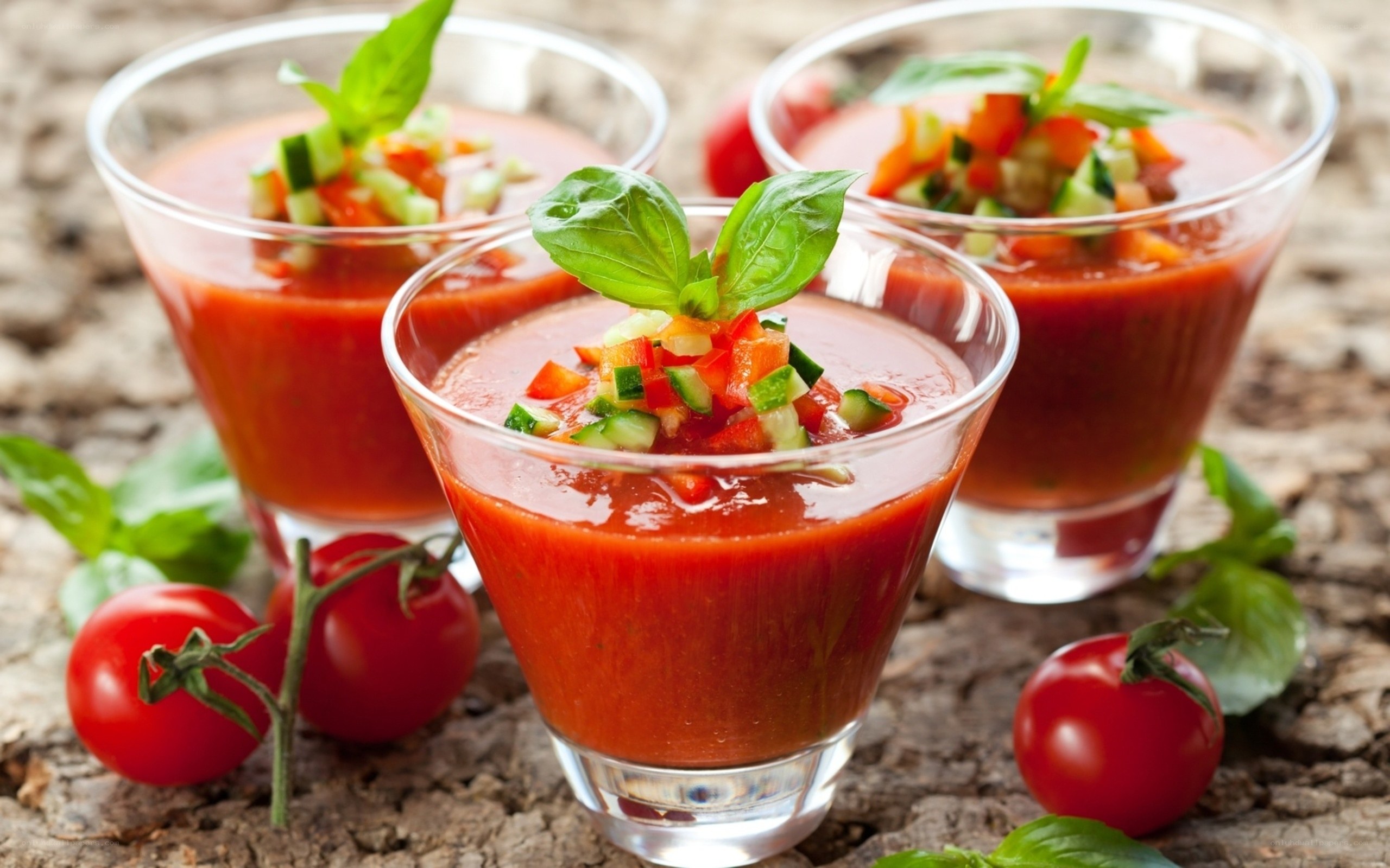 Tomato soup with garnish