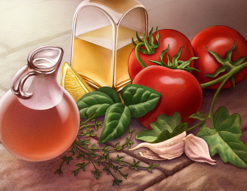 Tomatoes and Herbs