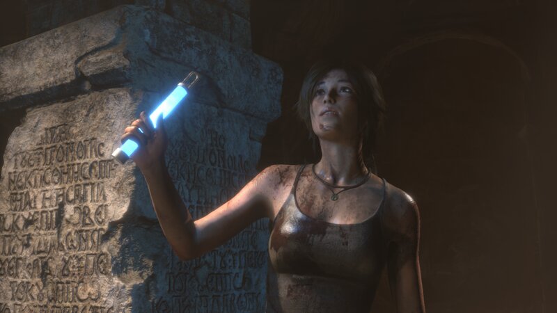 Tomb Raider Character — Gray, Dark, Tense