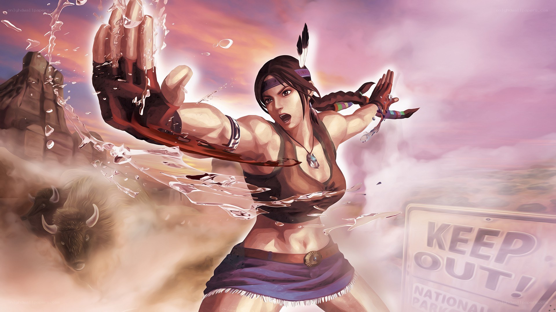 Tomb Raider character in action