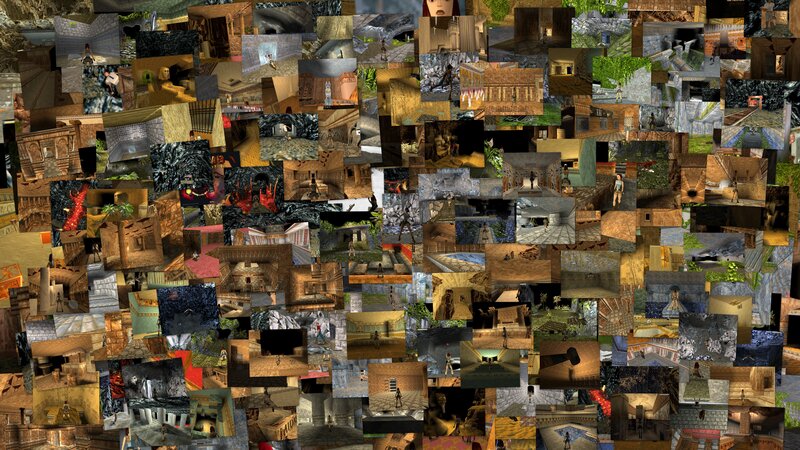Tomb Raider game collage