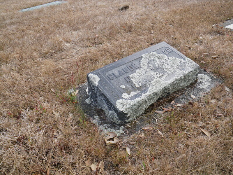 Tombstone in Grass — Brown