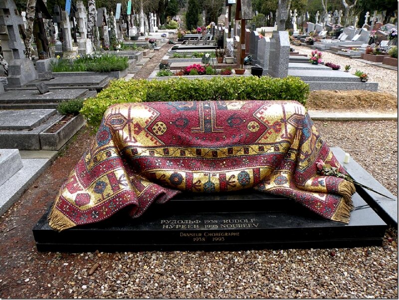 Tombstone with Rug