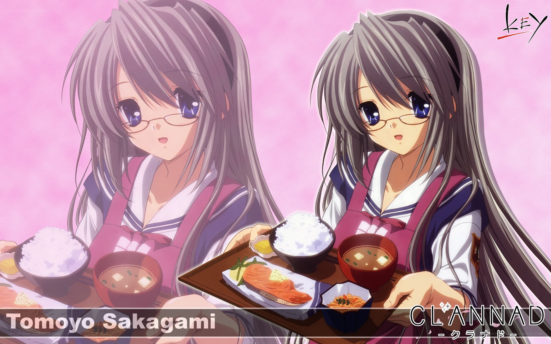 Tomoyo Sakagami eating bento