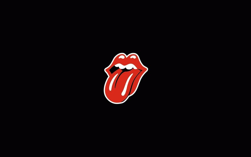 Tongue and Lips Logo — Black