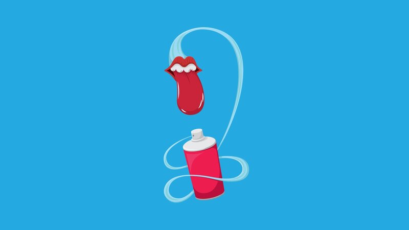 Tongue and Spray Can