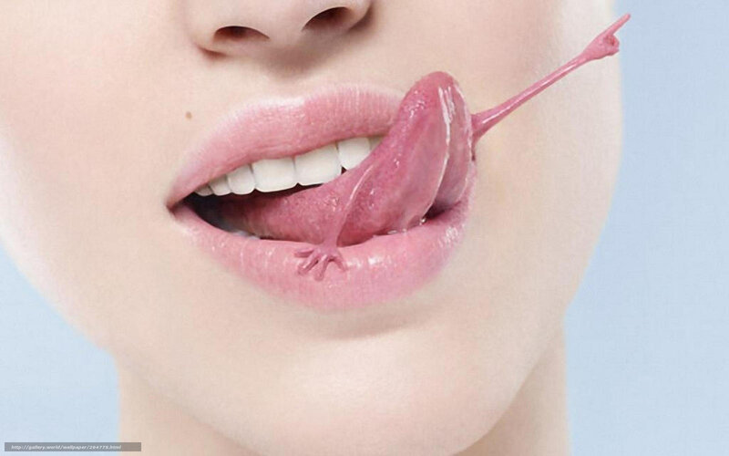 tongue with creature